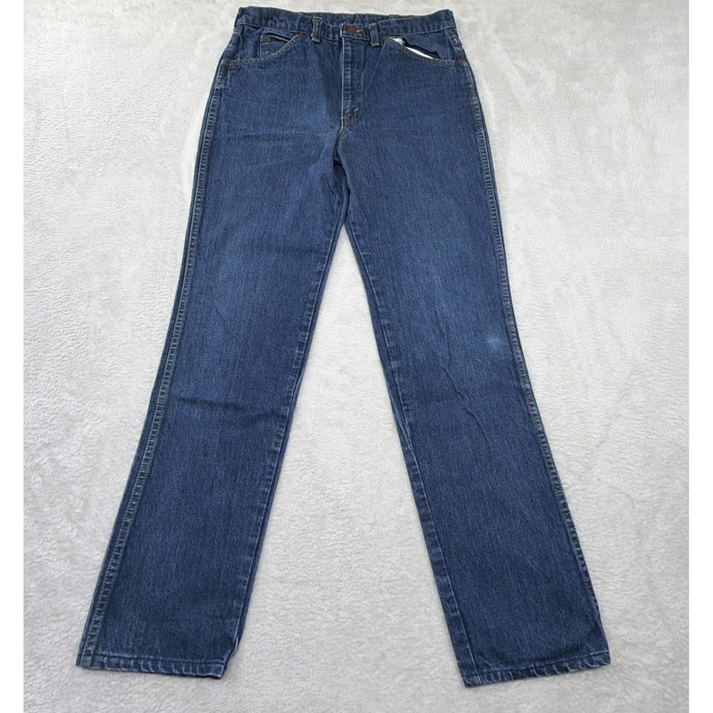 Vintage Dee Cee Dark Wash Denim Jeans Made in USA Contrast Stitch 34x36 VTG